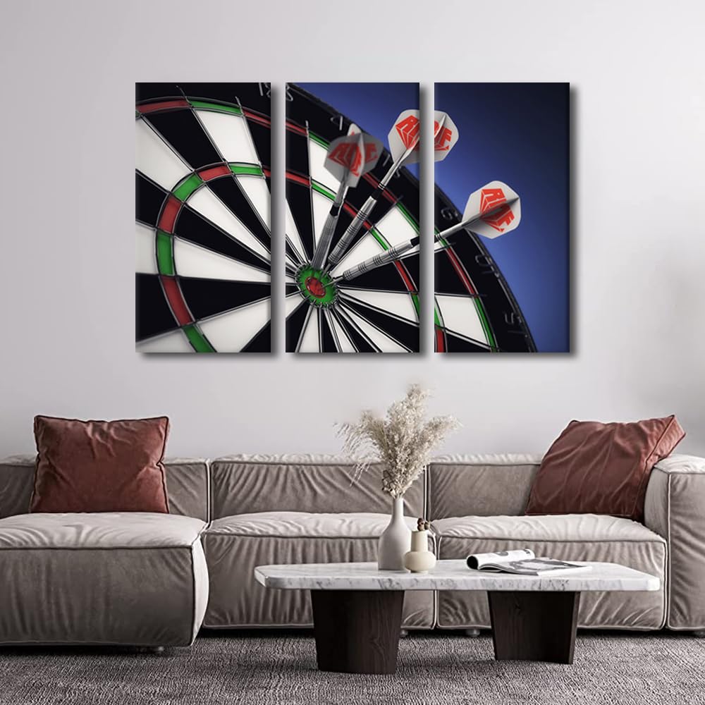 Derkymo 5 Piece Fire And Water Dart Board Print Leisure Sport